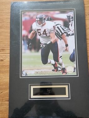 NFL Bears Urlacher NFL Licensed Signed Football Memorabilia Framed Print - Black